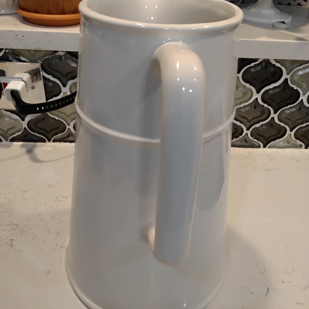 Classic White Pitcher